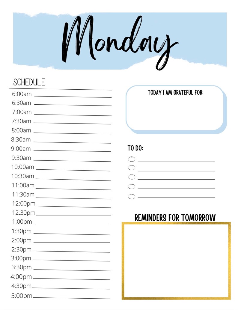2022 Weekly Printable Planner - Etsy