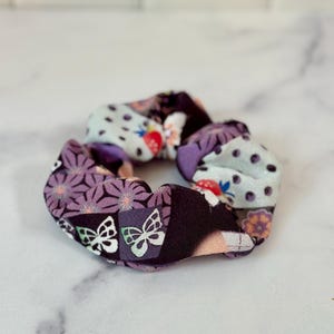 Japanese Kimono Fabric Scrunchie: Handmade Chirimen Crepe