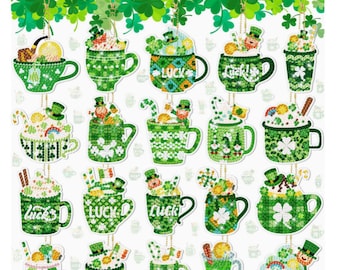 DIY KeyChains Diamond Art kit BOTH Sides ! Set of 20 ! Rhinestones All Needed Great Gifts, ST. Patricks Day drinks Keychain, Super Cute !