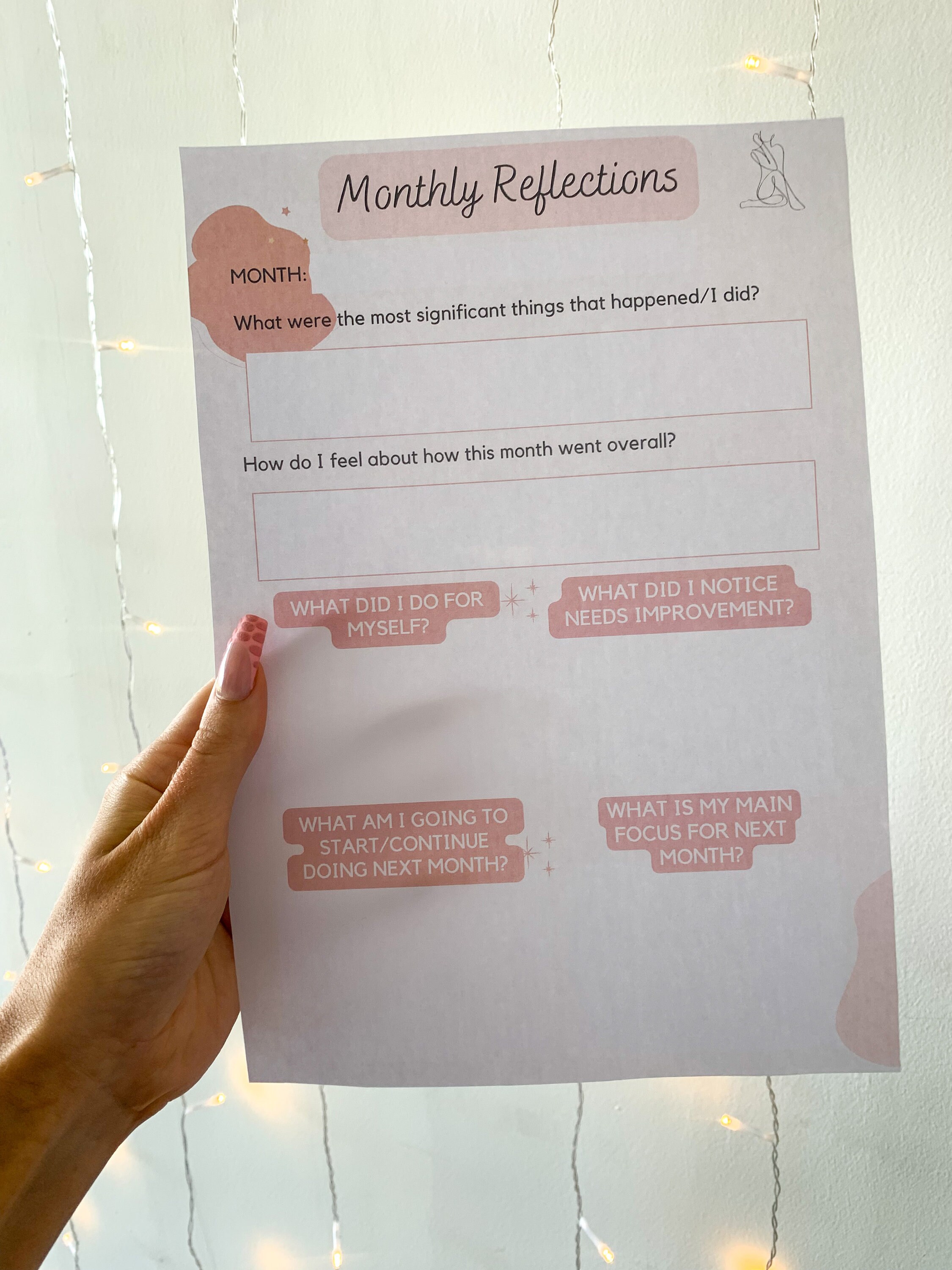 Monthly Reflections/review Worksheet Resource - Etsy