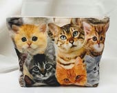 Cat design make up bag, Travel bag for cosmetics or medication