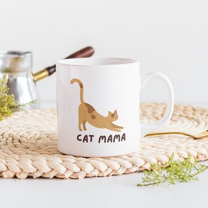 Mama alaranjado Caneca Cerâmica do gato do gato | Mãe Gato | Amantes de gatos