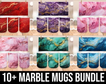 10+ Marble Mug Sublimation Bundle, Marbling Mug, Marbling Gift, 11oz & 15oz Mug Template PNG, Agate Marble Mug, 11oz 15oz Cricut Mug Wrap