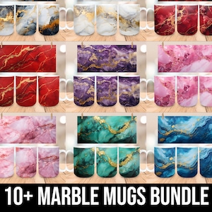 10+ Marble Mug Sublimation Bundle, Marbling Mug, Marbling Gift, 11oz & 15oz Mug Template PNG, Agate Marble Mug, 11oz 15oz Cricut Mug Wrap