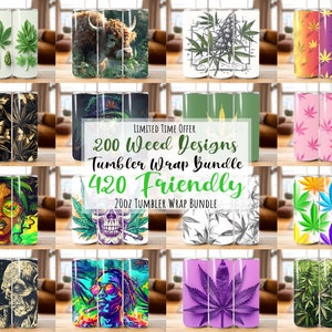 200+ Weed Variety Pack Tumbler Wrap Bundle, 20oz Weed Tumbler Wrap Template, Marijuana Tumbler Wrap, Cannabis Funny Stoner Tumbler Wrap PNG