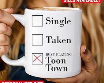 Toontown Parody Coffee Mug, Video Gaming Gift, Personalized Mug (11oz 15oz)