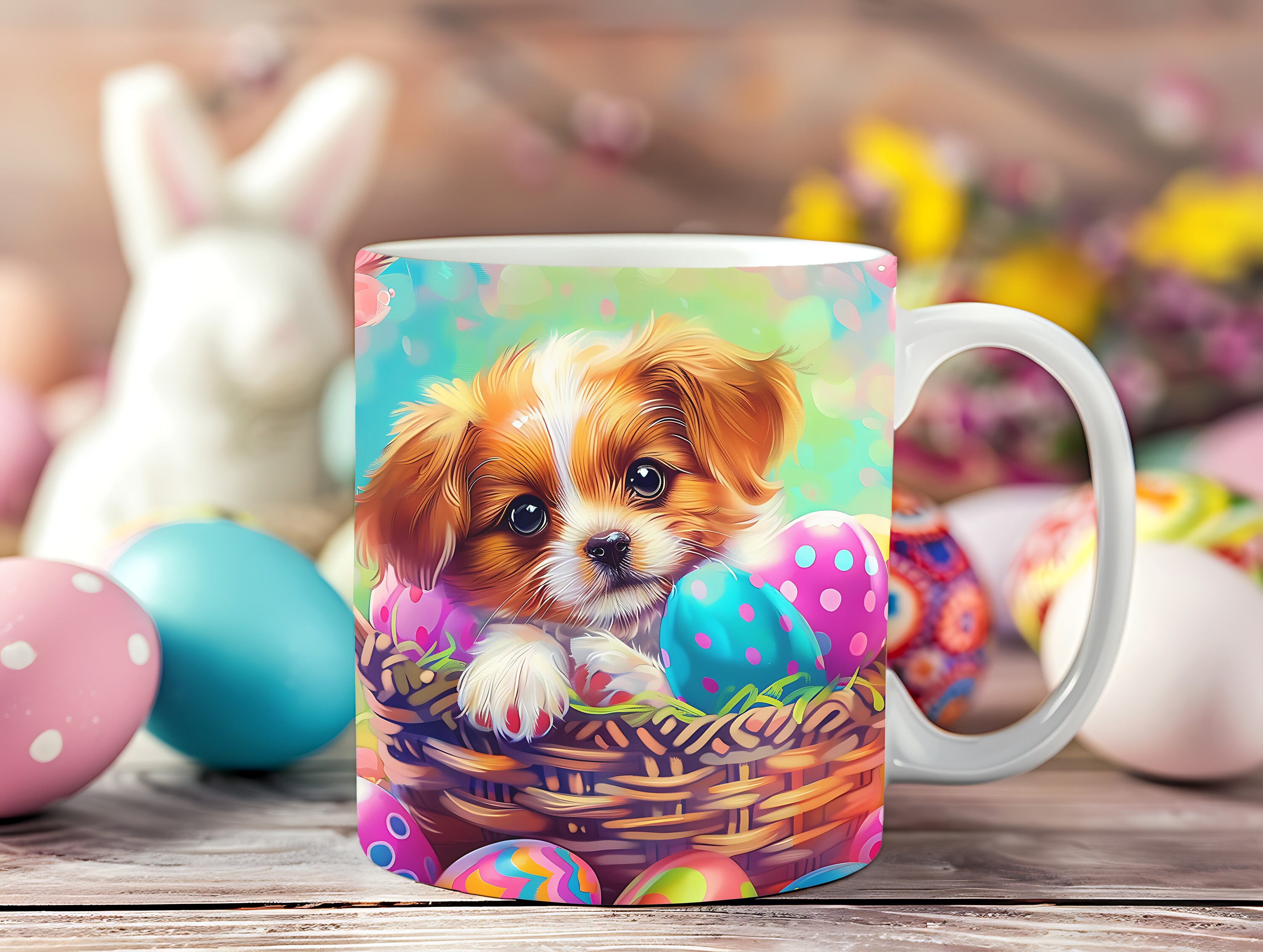 100+ Easter Mug Wrap Design Bundle PNG, Cute Easter Bunny Mug Wrap ...