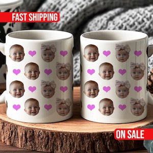 Benutzerdefinierte Baby-Gesicht Becher, personalisierte Gesichtsbecher, Ihre Hunde Gesicht Becher, Ehemann Gesichtsbecher, Vatertagsgeschenk, Muttertagsgeschenk, Geschenk Großeltern