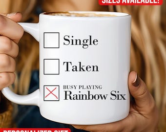 Funny Gamer Rainbow Six Siege Mug, Personalized Coffee Mug