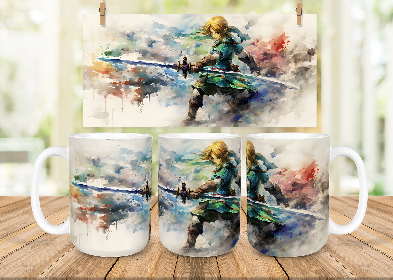 9 Abstract Legend of Zelda Mug Bundle, Sublimation Mugs, Sublimation
