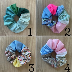 Patchwork Scrunchies • Upcycled, Jumbo Size, Vintage Upcycled, Sustainable Fashion