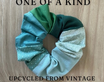 Patchwork Scrunchies • Vintage, Upcycled, Jumbo-Größe, nachhaltige Mode, einzigartig, handgefertigt, Shop
