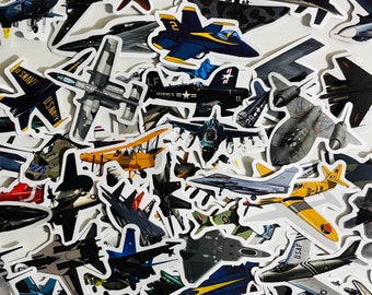 Airplane Jet Stickers Pack of 10, 20 or 50 Decals for Planners, Journals, Decorations, Rewards, Party Supplies, Gifts and More!