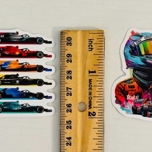 Race Car Racing Stickers Pack of 10, 20 or 50 Decals for Planners ...