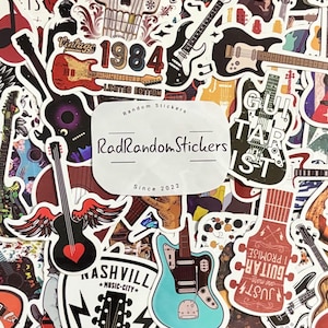 Gitaarstickers voor laptops, skateboards, telefoons, beloningen, waterflessen, fietsen, bagage, reizen