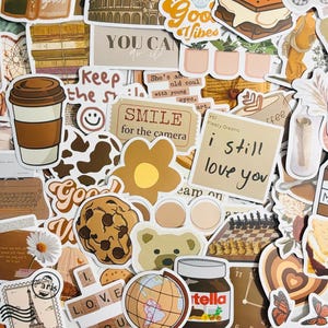 Vintage Boho, Cafe, Cottage Stickers Pack of 10, 20 or 50 for Decals Planners, Journals, Decorations, Rewards, Party Supplies, Gifts