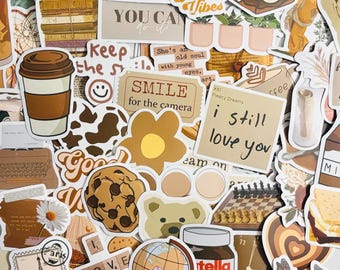 Adesivi estetici vintage, decalcomanie per caffè, viaggi e planner