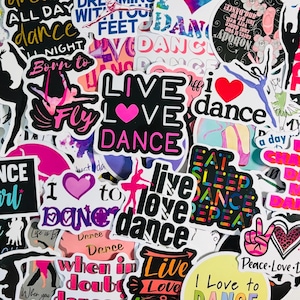 Dans, balletstickers voor laptops, skateboards, telefoons, beloningen, flessen water, fietsen, bagage, reizen