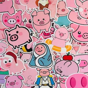 Schwein, Ferkel Themed Aufkleber mit 10, 20 oder 50 Abziehbildern für Planer, Journals, Dekorationen, Belohnungen, Partyzubehör, Geschenke und mehr!