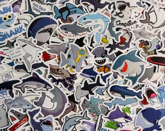 Shark Stickers, Planner Decals, Party Favors