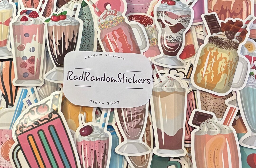 Shakes Sticker Design Aesthetic Drink Milkshake Style Stickers for Laptops, Skateboards ...