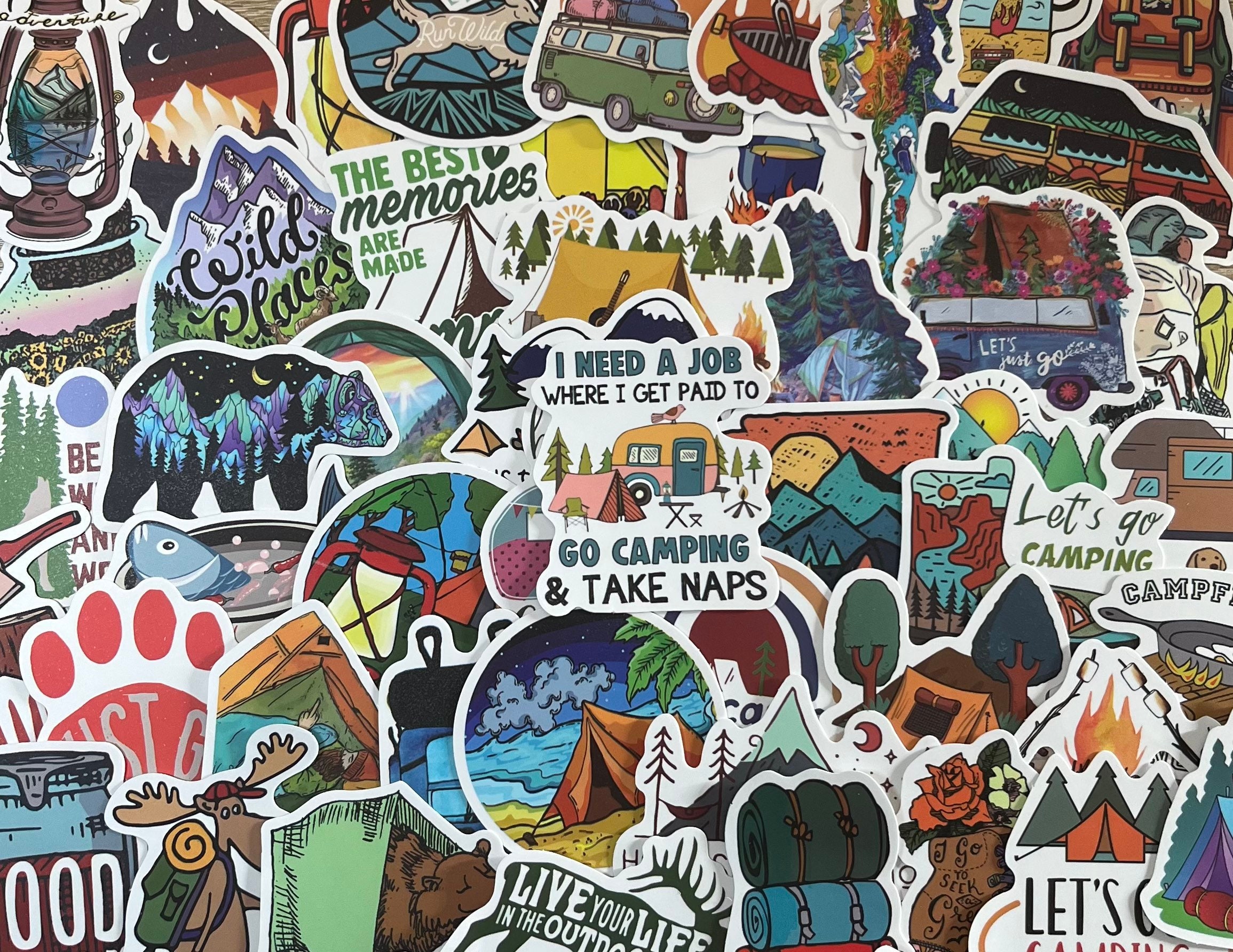50pcs Outdoor Travel DIY Stickers Pack - Scrapbooking - ArtistPose
