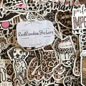 Paquete de 10, 20 o 50 pegatinas con estampado de animales, leopardo y vaca para planificadores, diarios, decoraciones, recompensas, suministros para fiestas, regalos y más