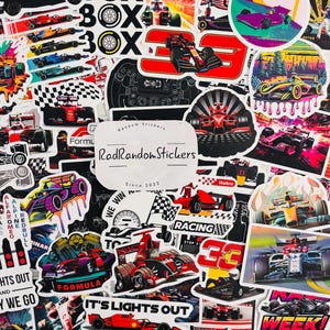 Race Car Racing Stickers Pack of 10, 20 or 50 Decals for Planners ...