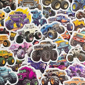 Monstertruck-Aufkleber für Laptops, Skateboards, Telefone, Belohnungen, Wasserflaschen, Fahrräder, Gepäck, Reisen