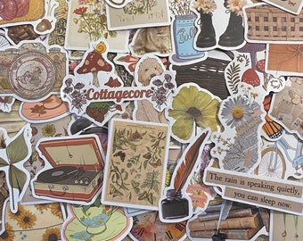 5-50 Pack Boho, Cottagecore Stickers for Laptops, Skateboards, Phones, Rewards, Water Bottles, Bikes, Luggage, Travel