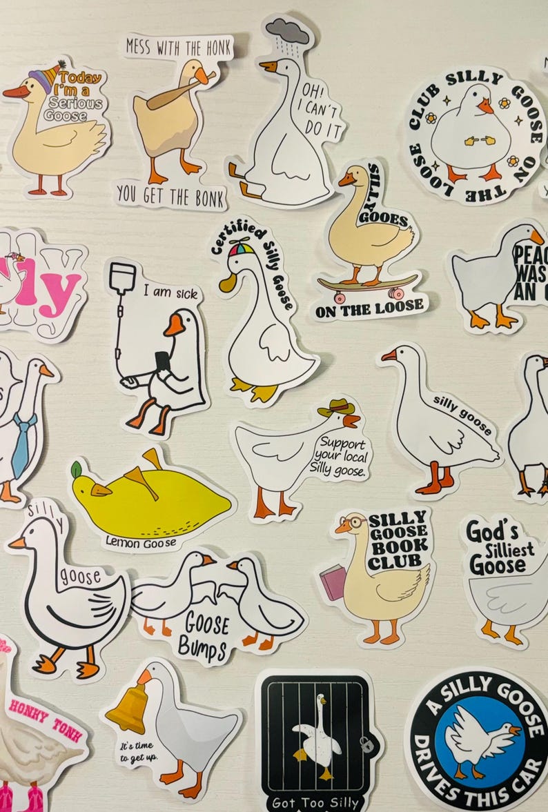 Silly Goose Stickers, Fun Decals for Planners, Party Favors - Etsy