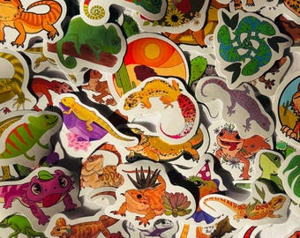 Reptile, Lizard  Stickers, Amphibian Decals, Planner Decorations