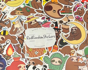 Sloth Stickers for Laptops, Skateboards, Phones, Rewards, Water Bottles, Bikes, Luggage, Travel