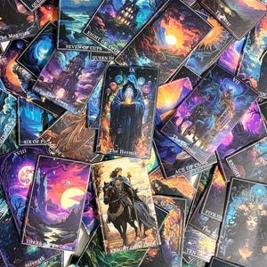 Tarot-Karten-Aufkleber mit 10, 20 oder 50 Abziehbildern für Planer, Journals, Dekorationen, Belohnungen, Partyzubehör, Geschenke und mehr!