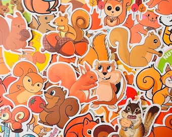 Squirrel Animal Stickers Decals for Planners, Journals