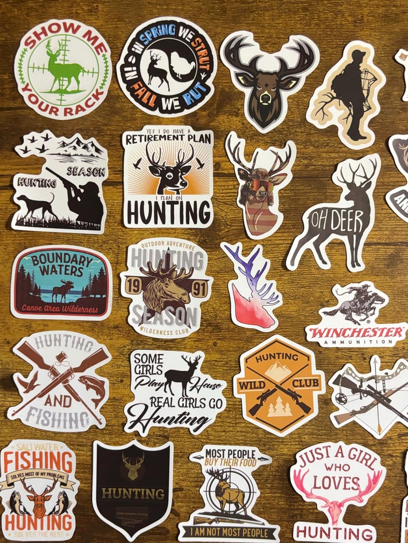 Hunting Themed Stickers Decals for Planners, Journals, Decorations ...