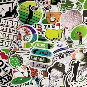 Stickers met golfthema voor laptops, skateboards, telefoons, beloningen, waterflessen, fietsen, bagage, reizen