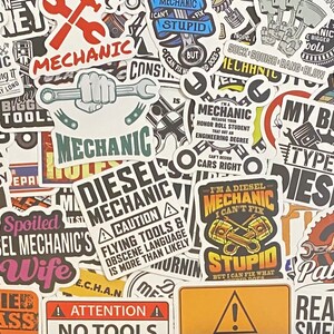 5-50 Pack Diesel Mechanic Stickers for Laptops, Skateboards, Phones ...