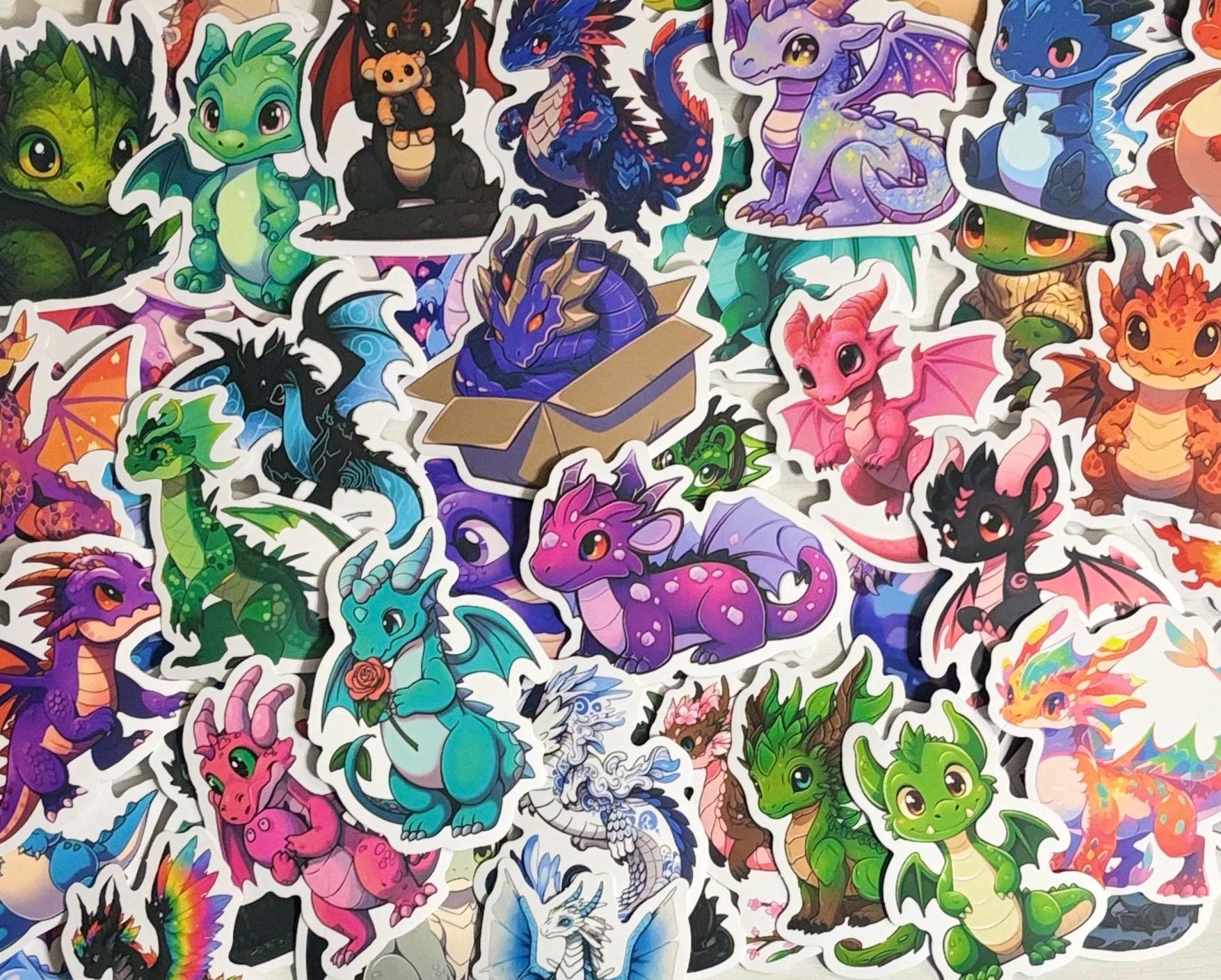 Dragon Sticker Roll Dragon Stickers Decals for Planners, Journals, Decorations, Rewards ...