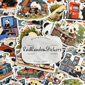 Panda Stickers Pack of 10, 20 or 50 Decals for Planners, Journals, Decorations, Rewards, Party Supplies, Gifts and More!