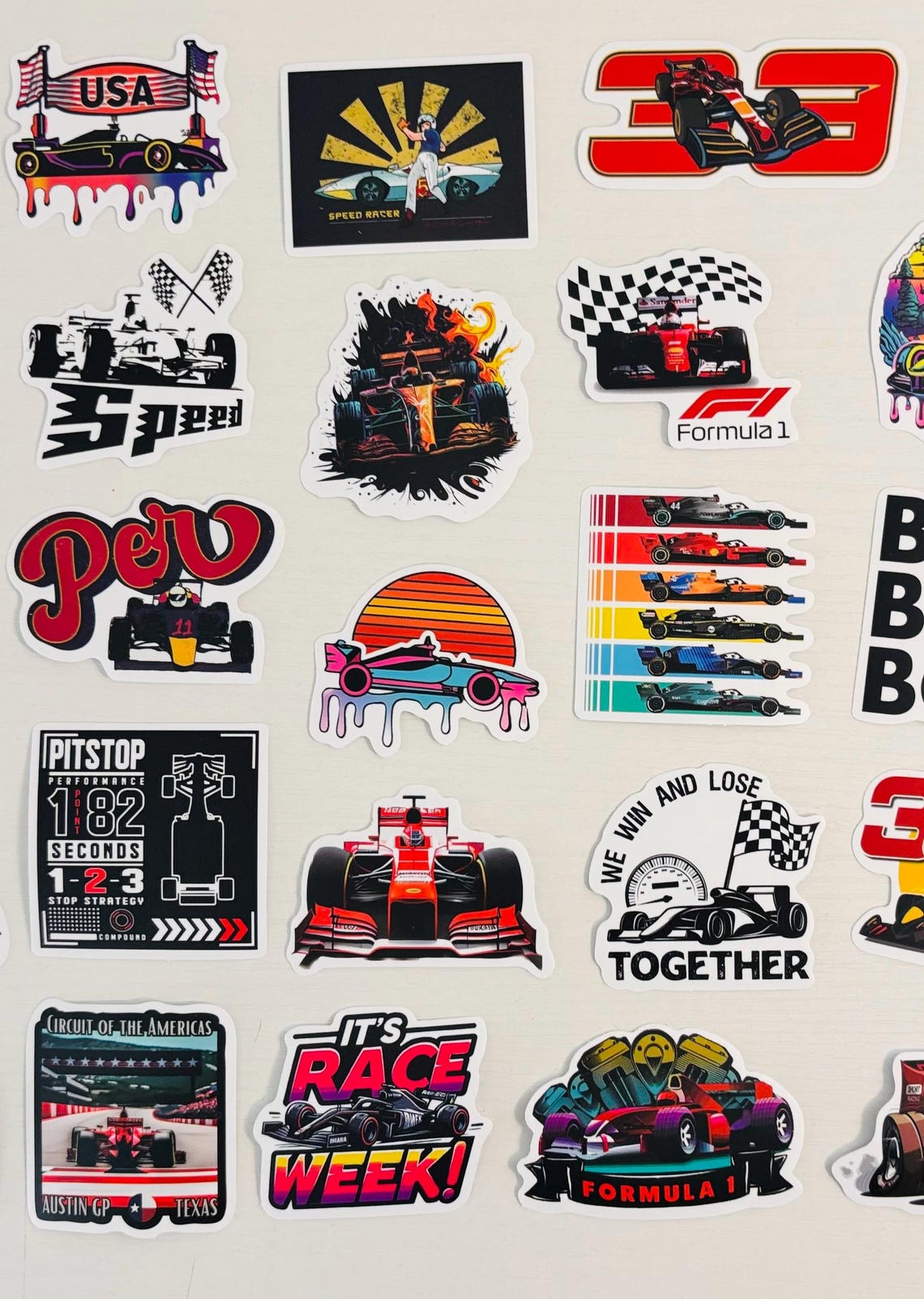 Sticker Racing Home Formula 1 Racing Car Stickers, Planner Decals, Race Car - Etsy