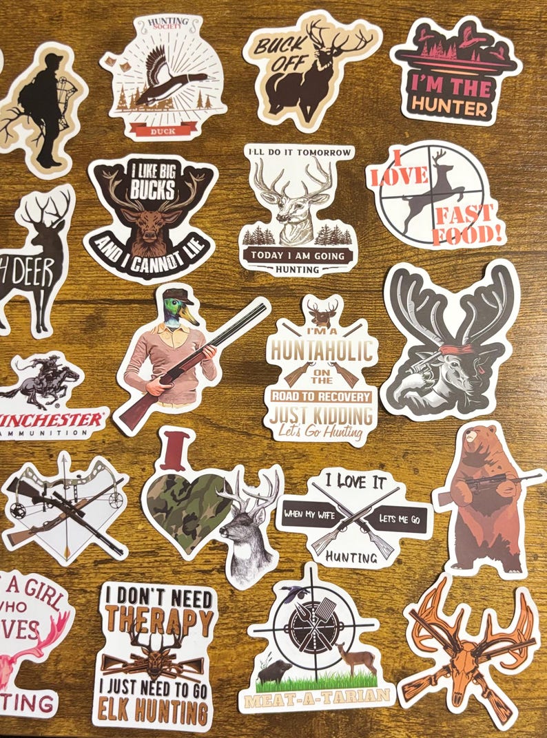 Hunting Themed Stickers Decals for Planners, Journals, Decorations ...