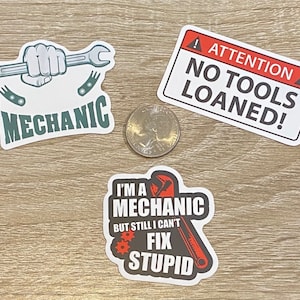 5-50 Pack Diesel Mechanic Stickers for Laptops, Skateboards, Phones ...