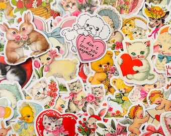 Vintage Style Animal Coquette Stickers, Planner Decals, Pinterest