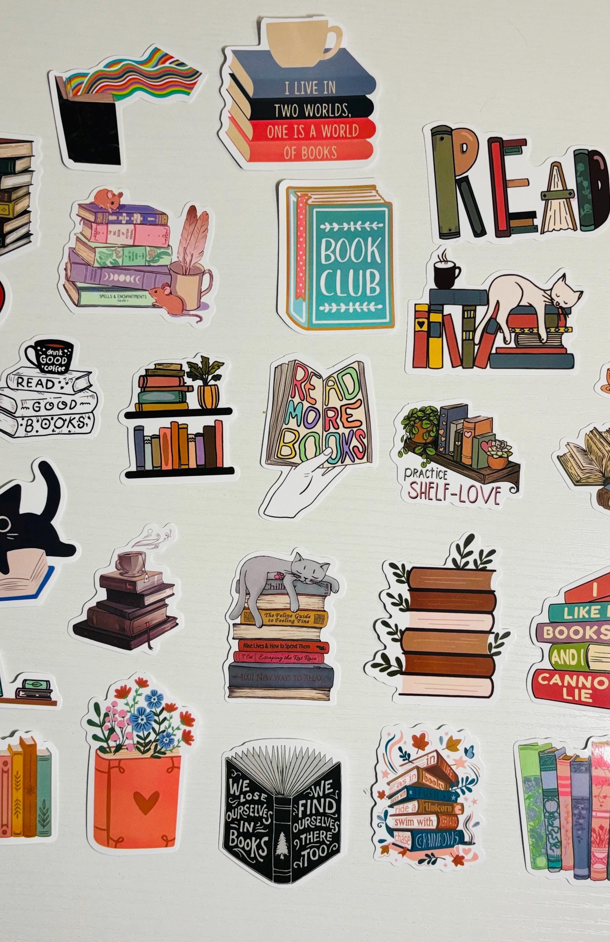 Reading, Book Lover Stickers Pack Decals for Planners, Journals, - Etsy