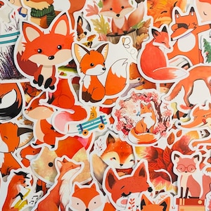 Fox Stickers, Decals for Planners, Journals, Decorations, Rewards, Party Supplies, Gifts and More!