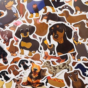 Dachshund Dog Stickers  Decals for Planners, Journals, Decorations, Crafts