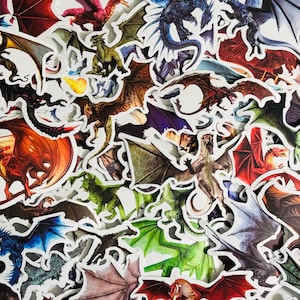 Dragon Stickers Decals for Planners, Journals, Decorations, Rewards, Party Supplies, Gifts and More!