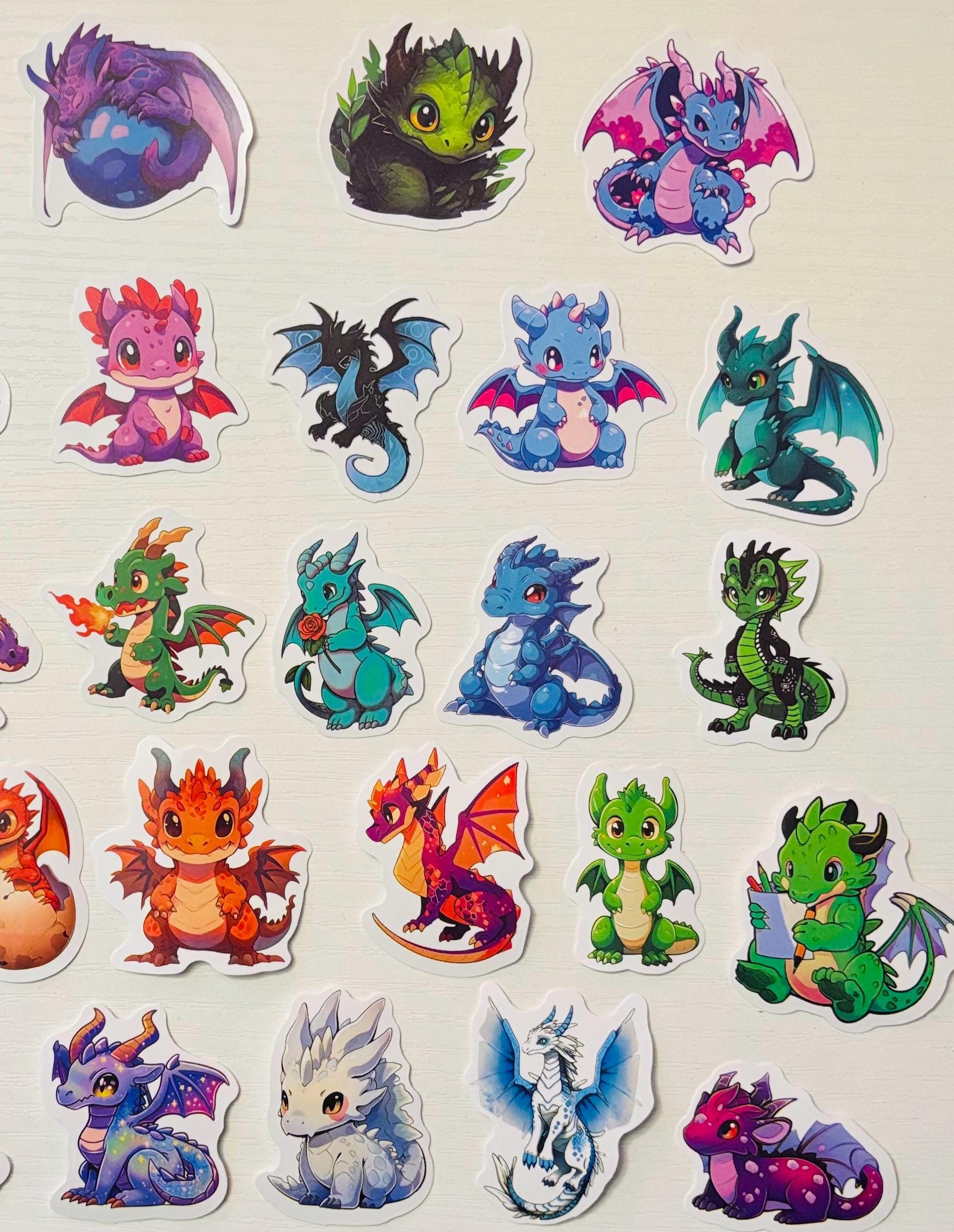 Dragon Fill Sticker Dragon Stickers Decals for Planners, Journals, Decorations, Rewards ...