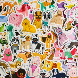 Stickers voor kleine honden Set van 20 of 50 stickers voor planners, tijdschriften, decoraties, beloningen, feestartikelen, geschenken en meer!
